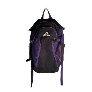 Adidas Black Purple Pink Bat Bag. Several Pockets. Excellent Used Condition